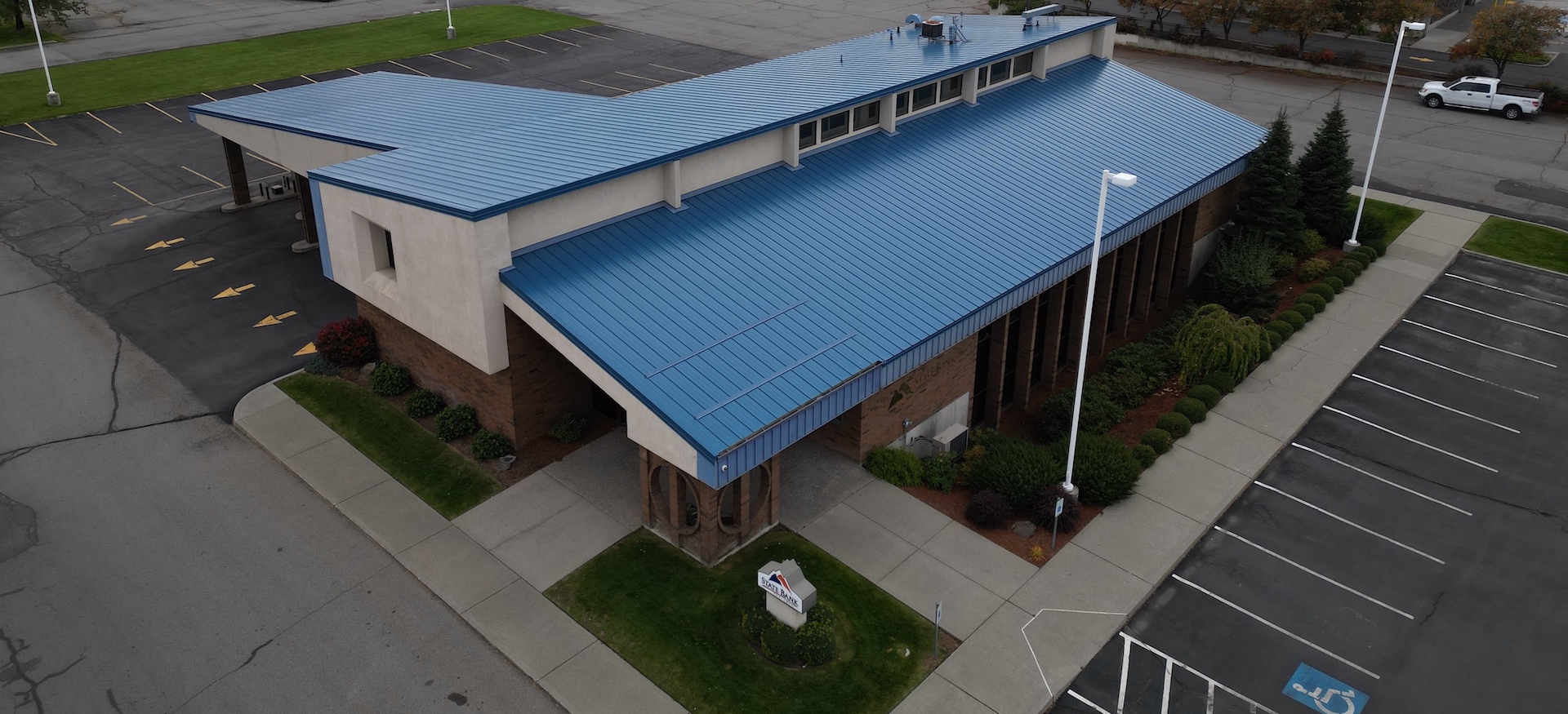 State Bank NW, Spokane Valley Branch After Metal Roof Replacement Project Completion