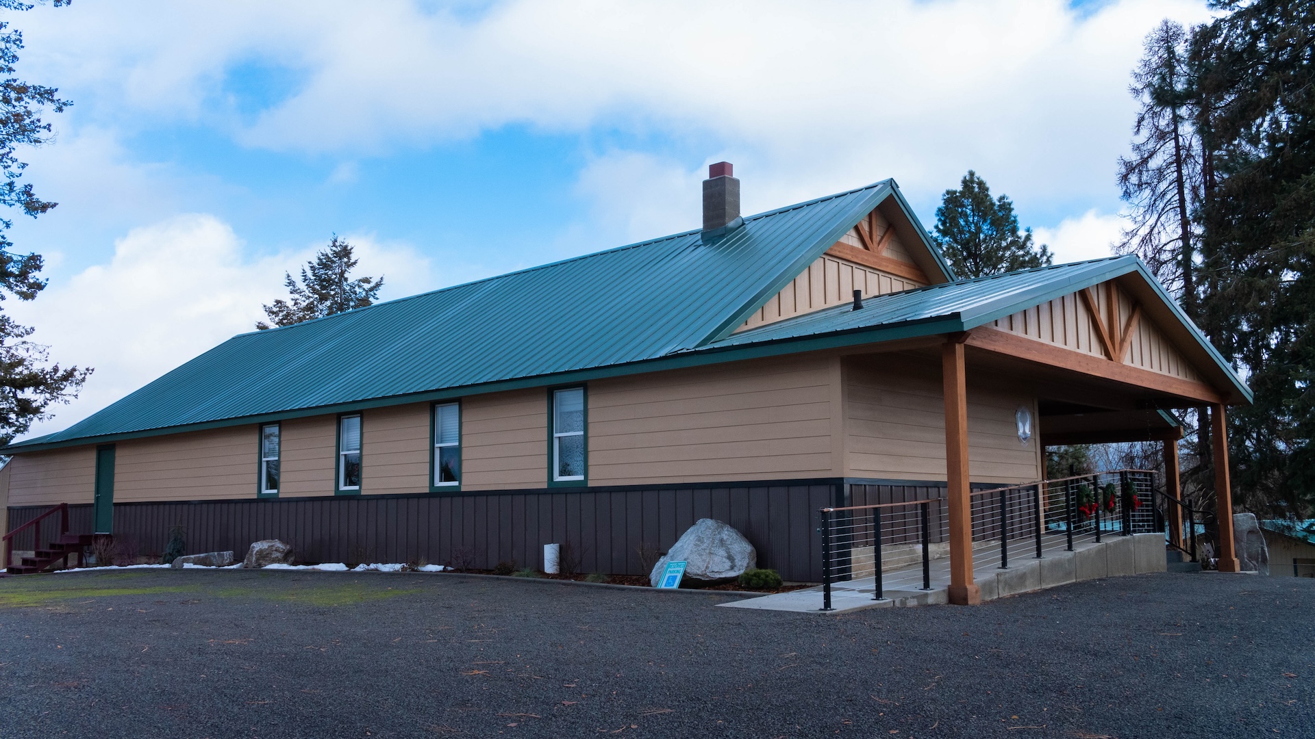 Green Bluff Grange #300 with new metal roof - Colbert, WA