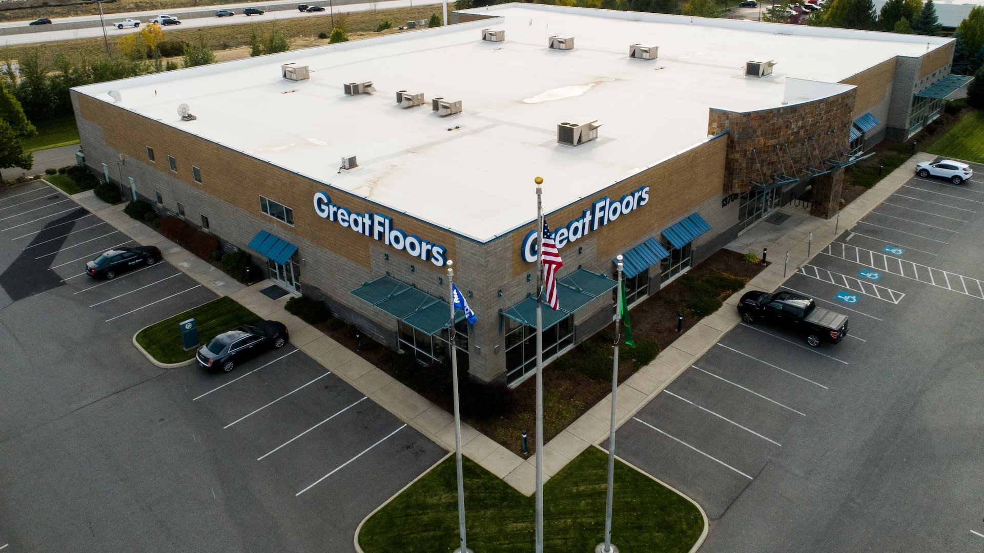 Great Floors Residential And Commercial Showroom Store Roof, Spokane Valley, Washington